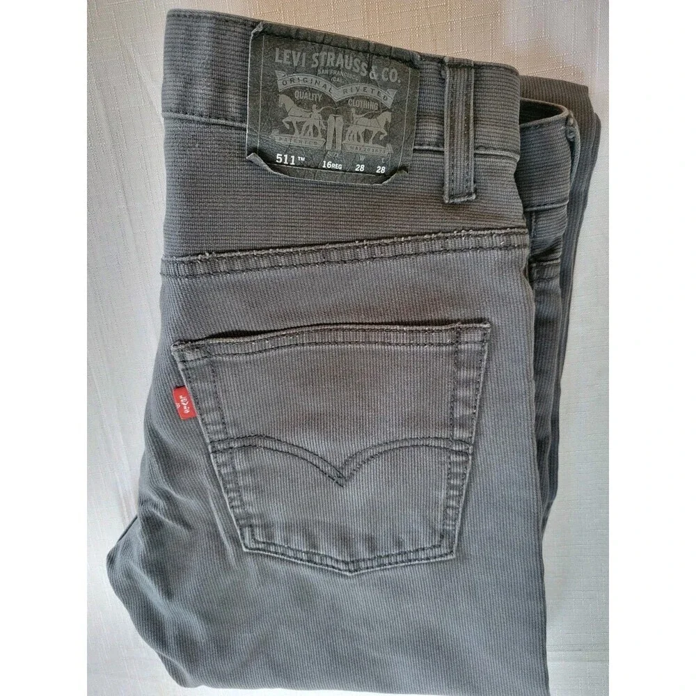 Levi’s 511 Slim Fit Gray Jeans 28W x 28L - Men’s 16 Reg